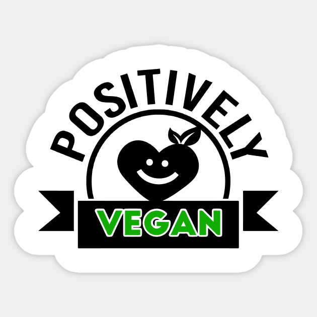 POSITIVELY VEGAN Sticker by Green Art Service